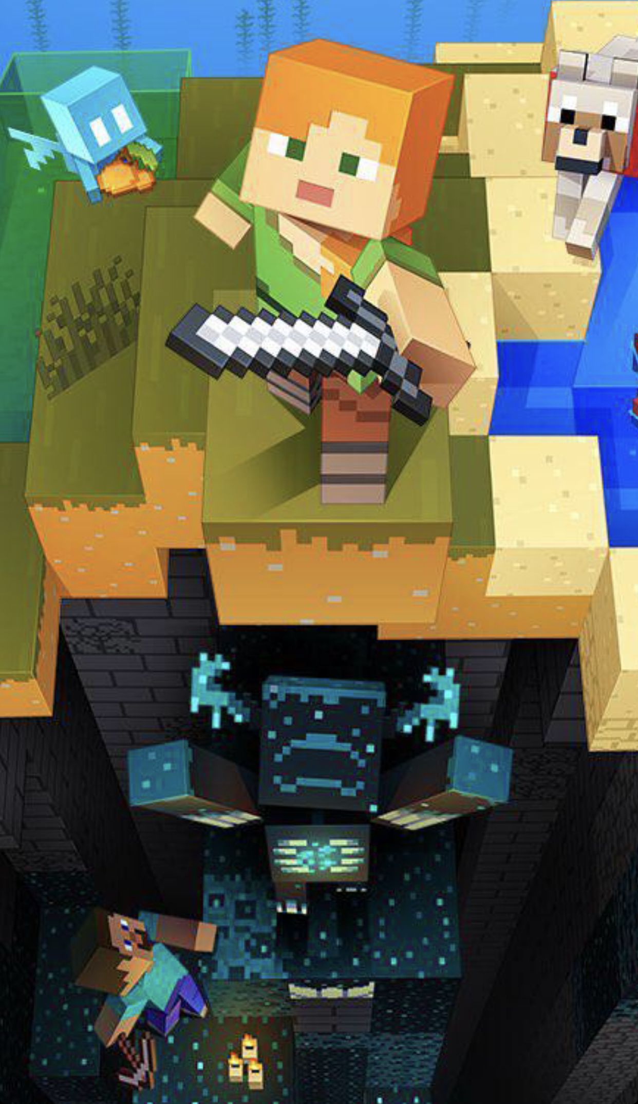 Alex Pelea contra monstruo Minecraft poster