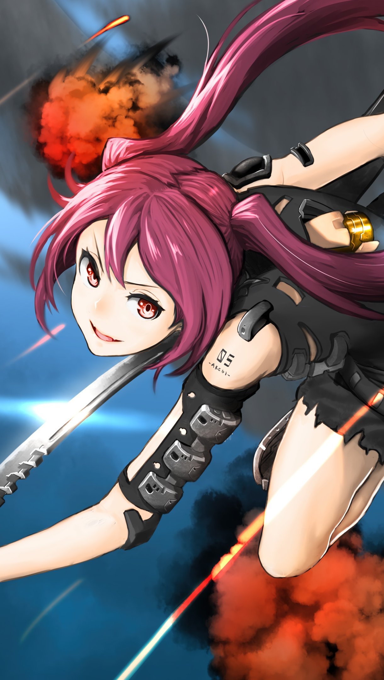 Anime Girl Cyborg Katana