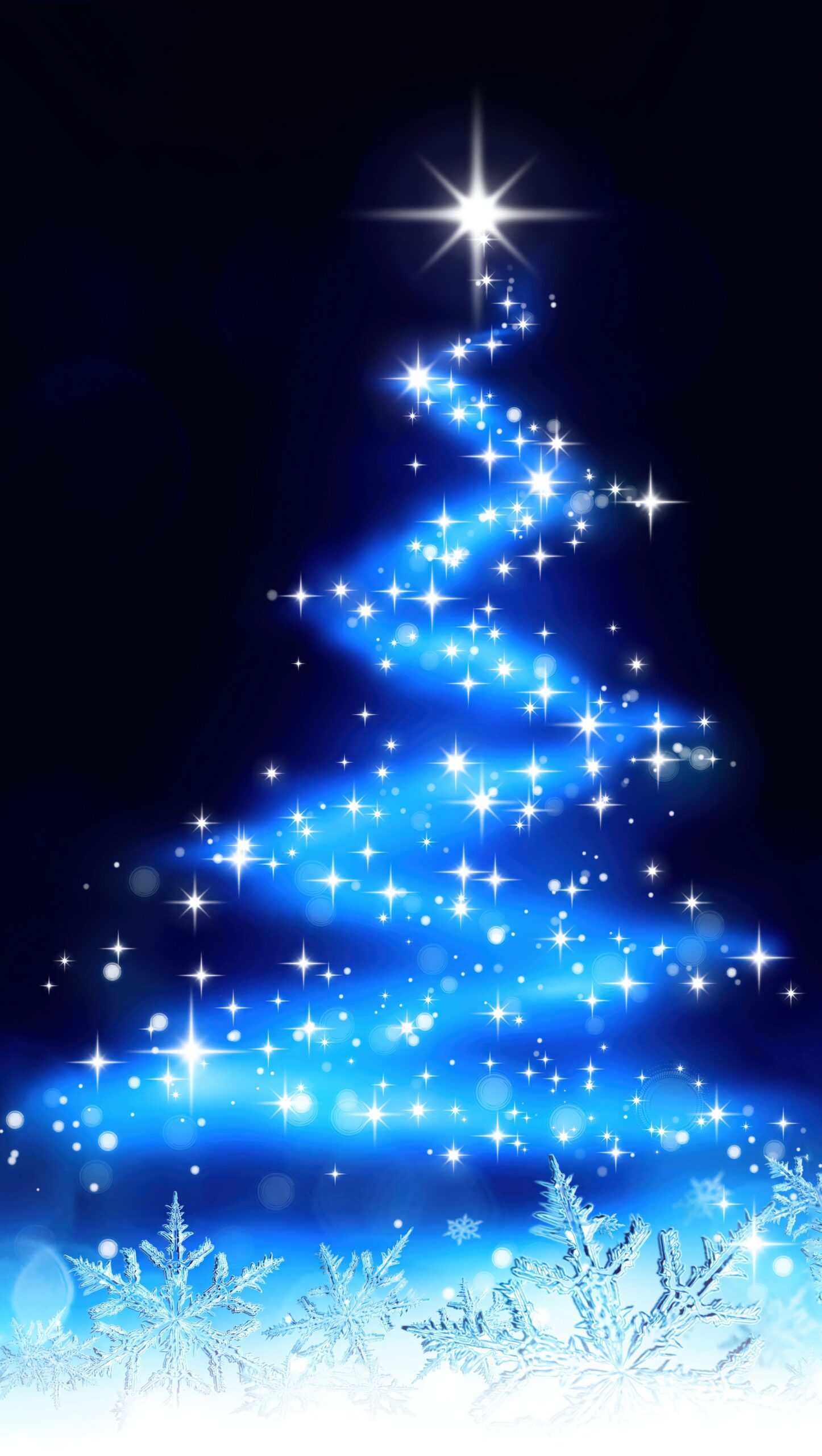 Árbol de Navidad de luz azul