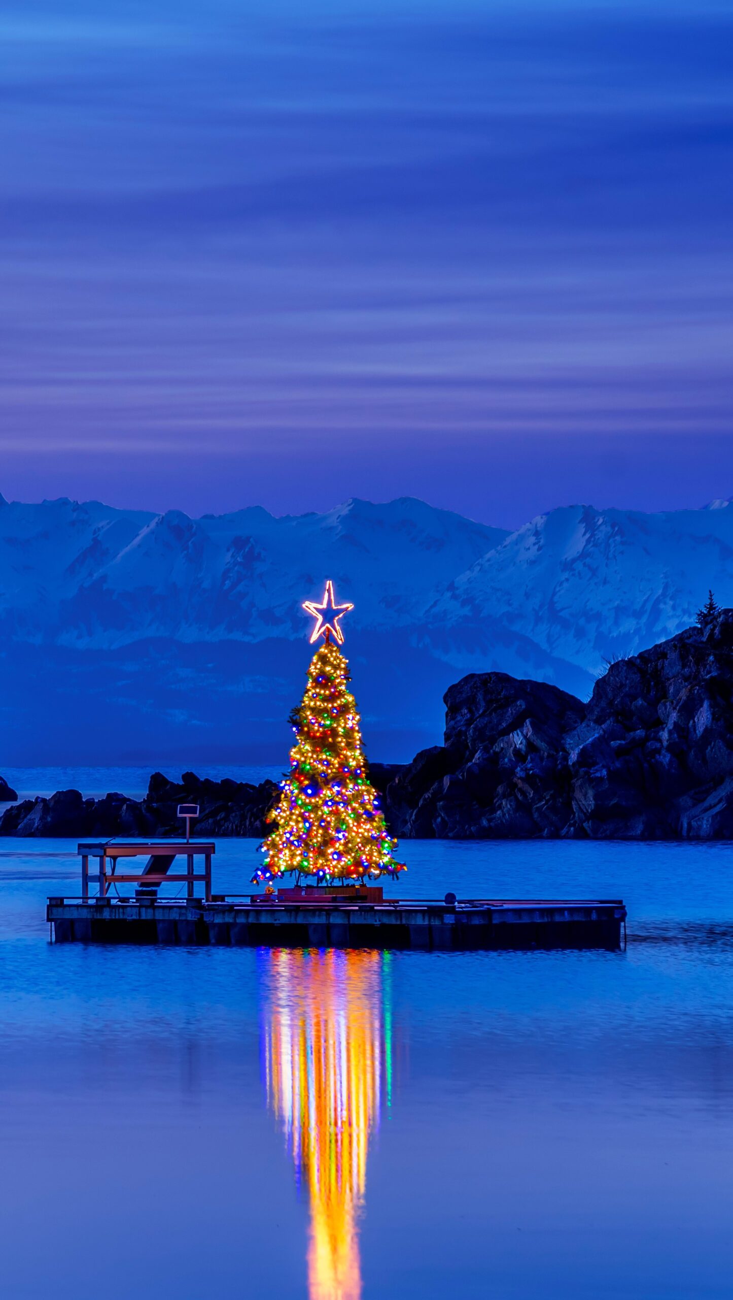 Arbol de navidad en Alaska