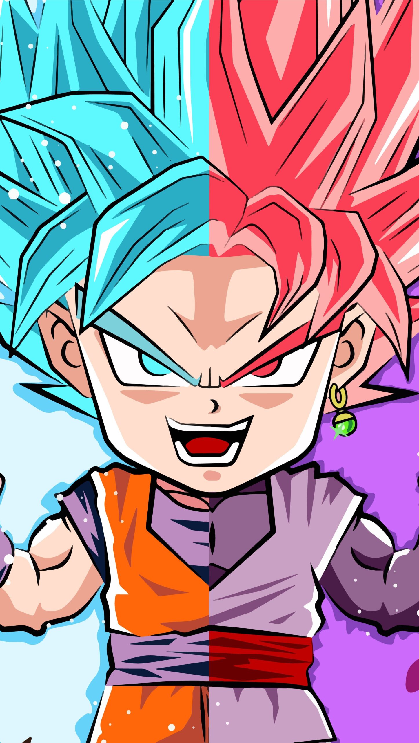 Arte Dragon Ball Super Goku and Black Goku