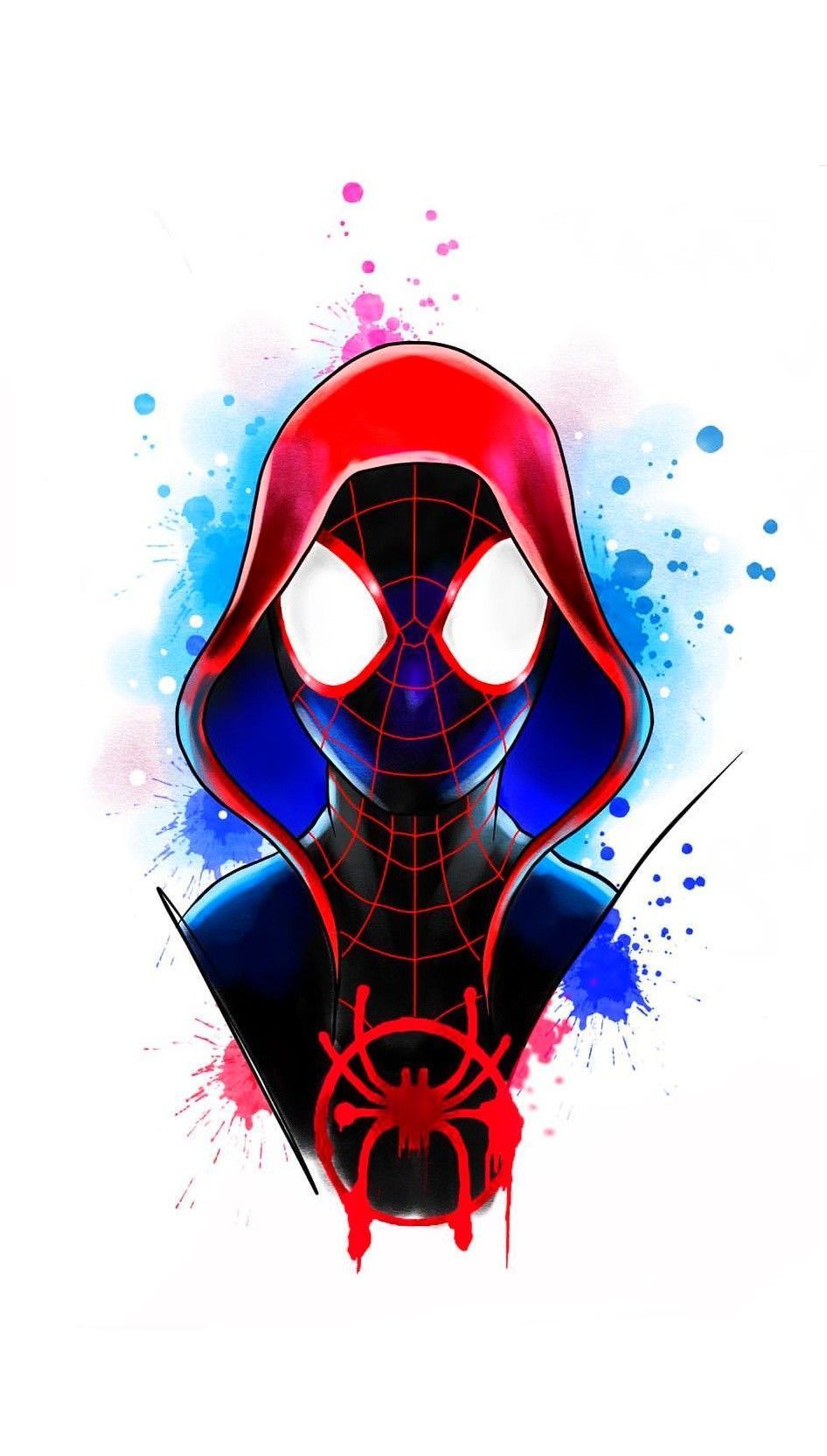 Arte conceptual de miles morales con fondo blando