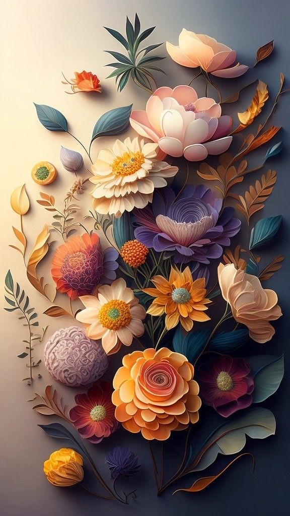 Arte digital de flores