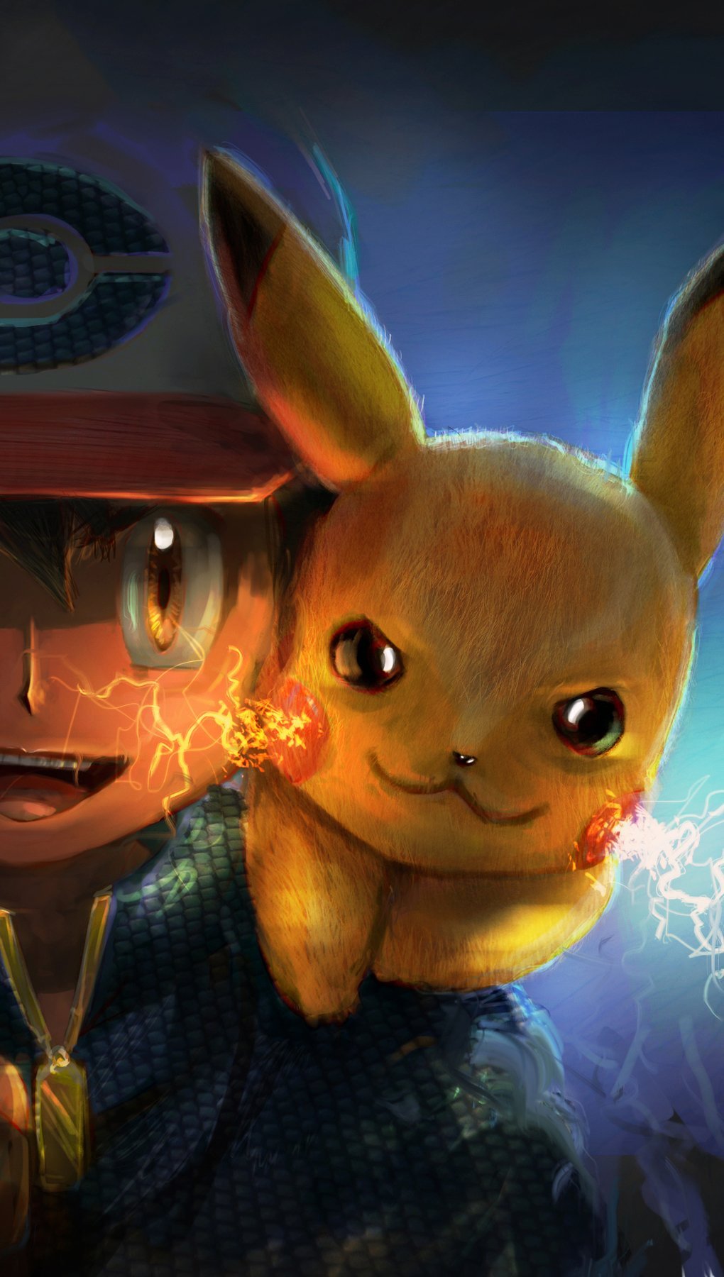 Ash y Pikachu artwork