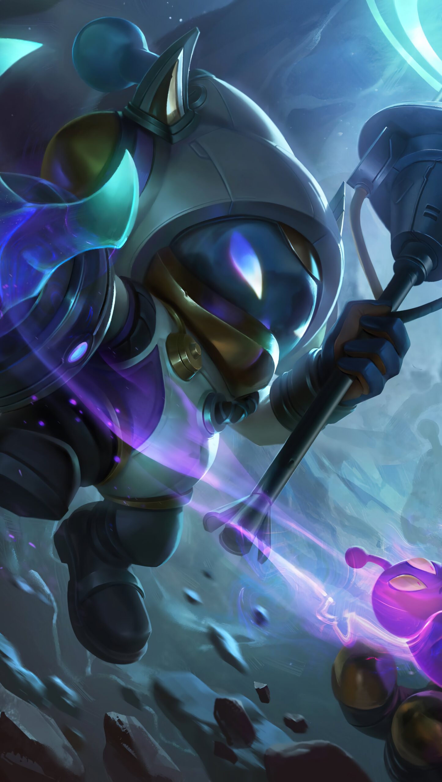 Astronauta Veigar y Rammus League of Legends Splash Art