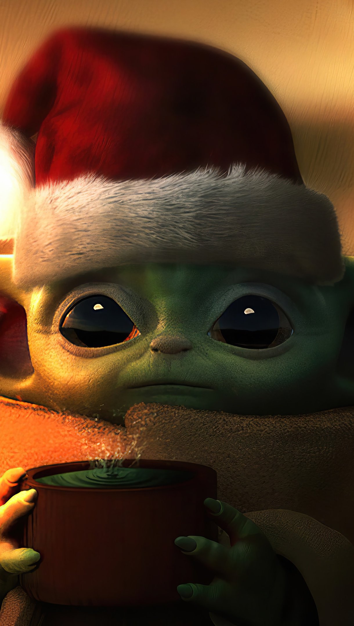 Baby Yoda Navideño Star Wars - Fondo De Pantalla Para Móvil Gratis