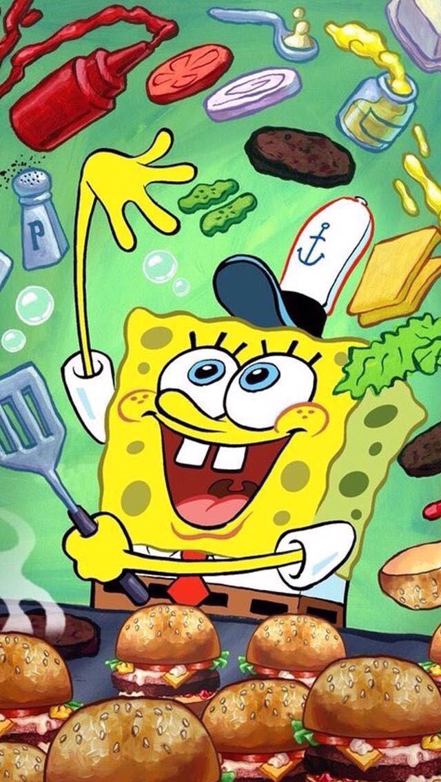 Bob Esponja haciendo cangreburger