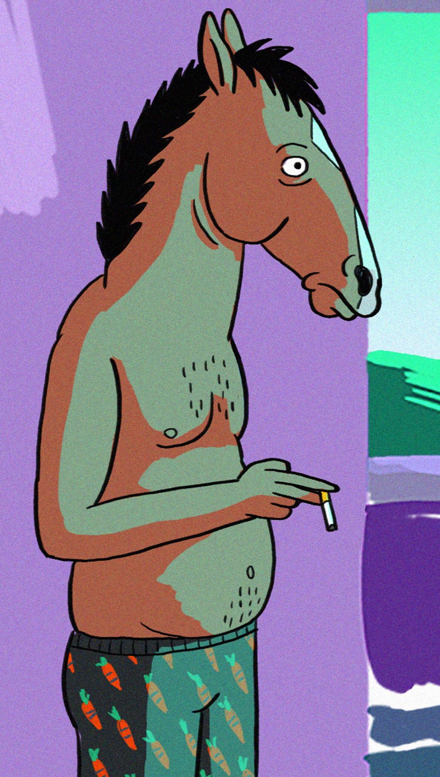 Bojack Horseman frente a una ventana