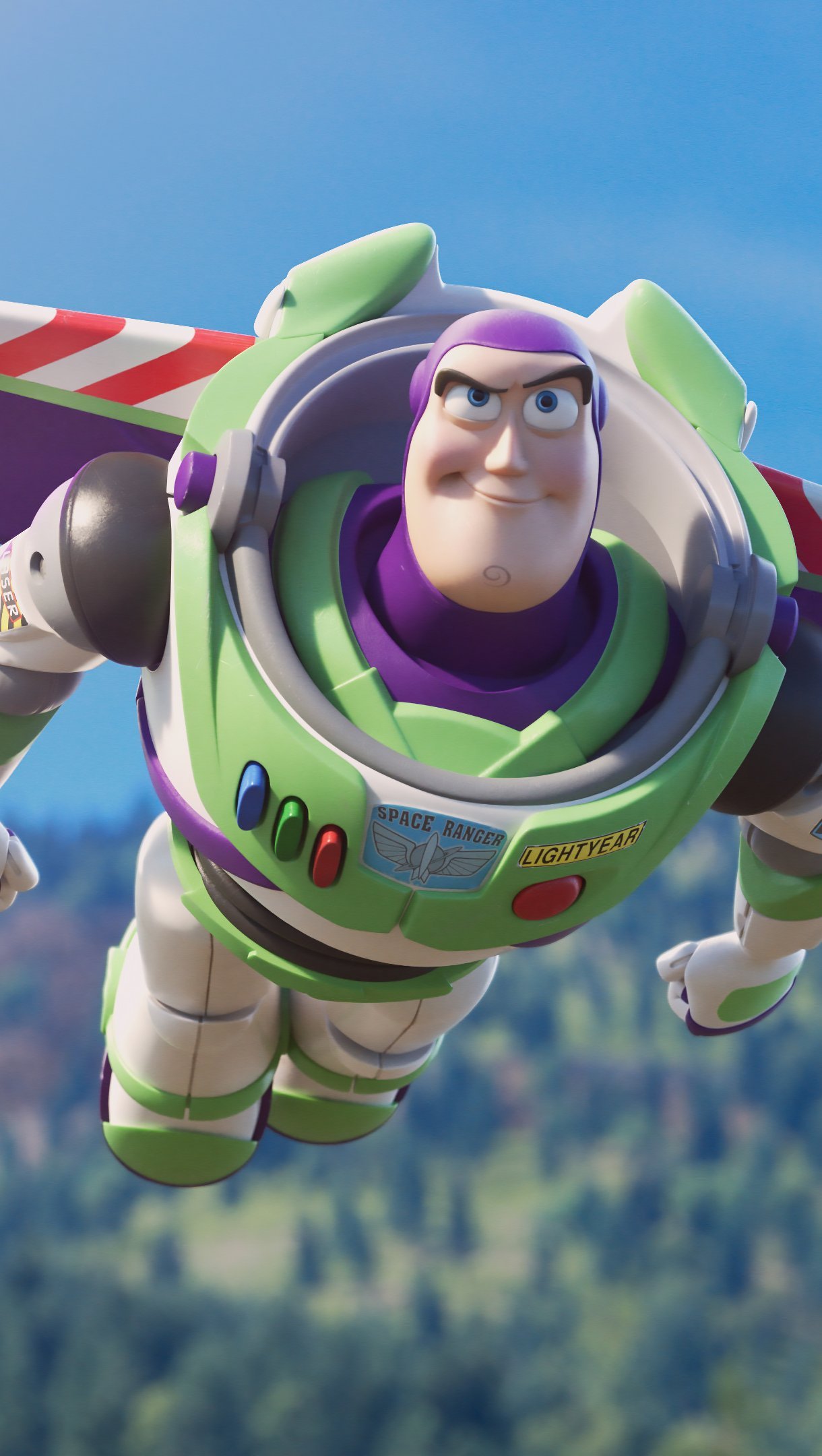 Buzz Lightyear volando en Toy Story 4