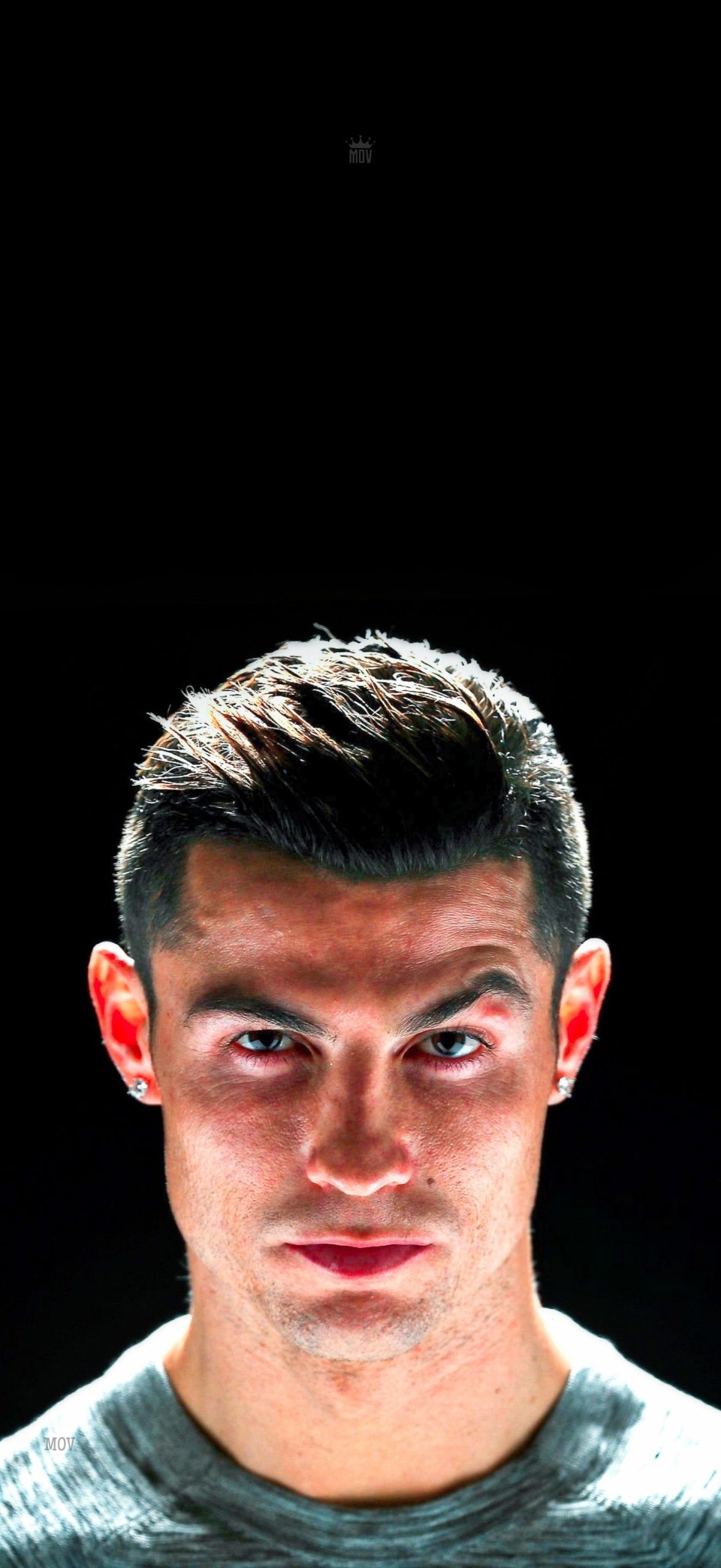 CR7 foto de revista en fondo negro