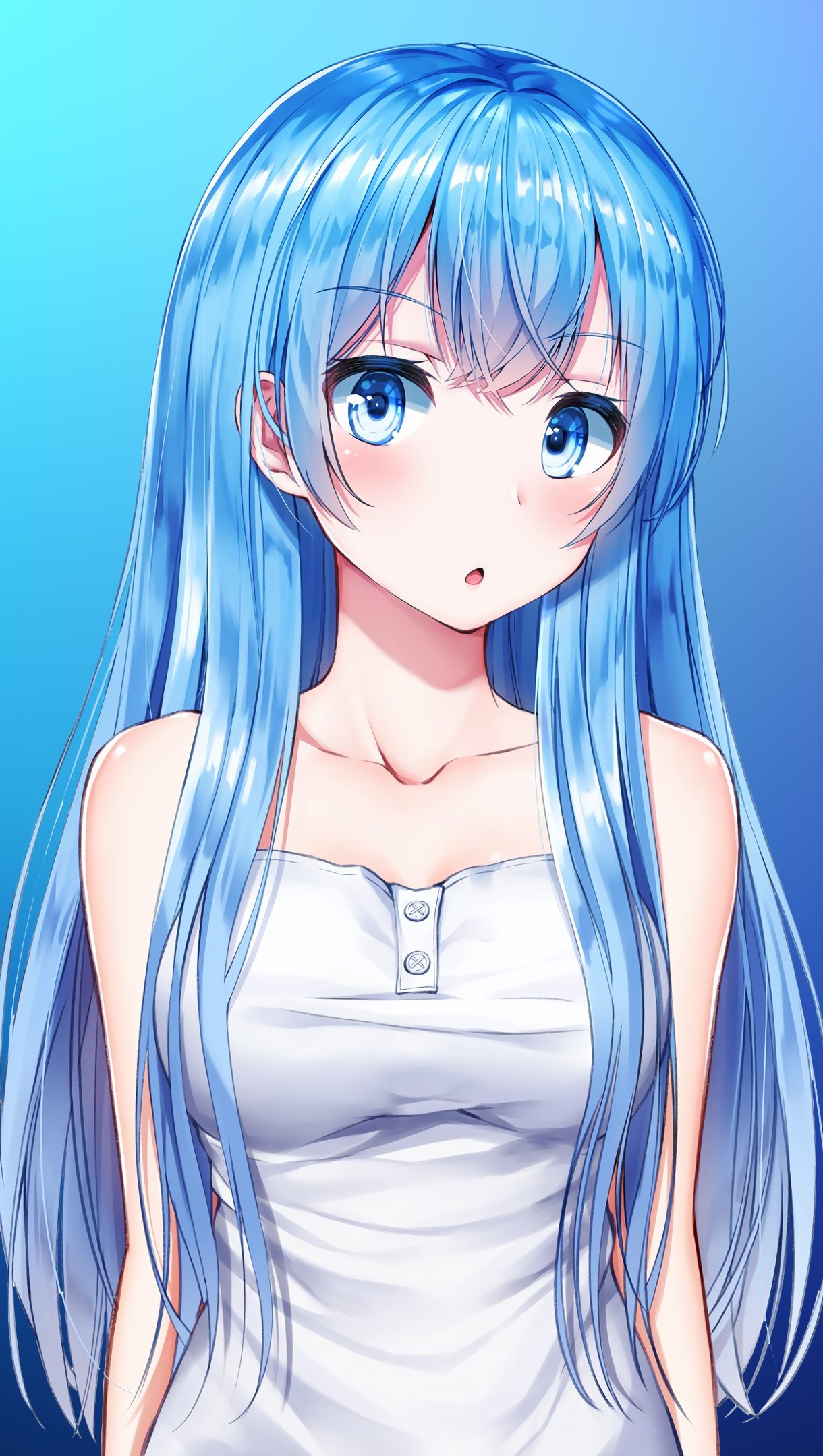 Chica Anime azul