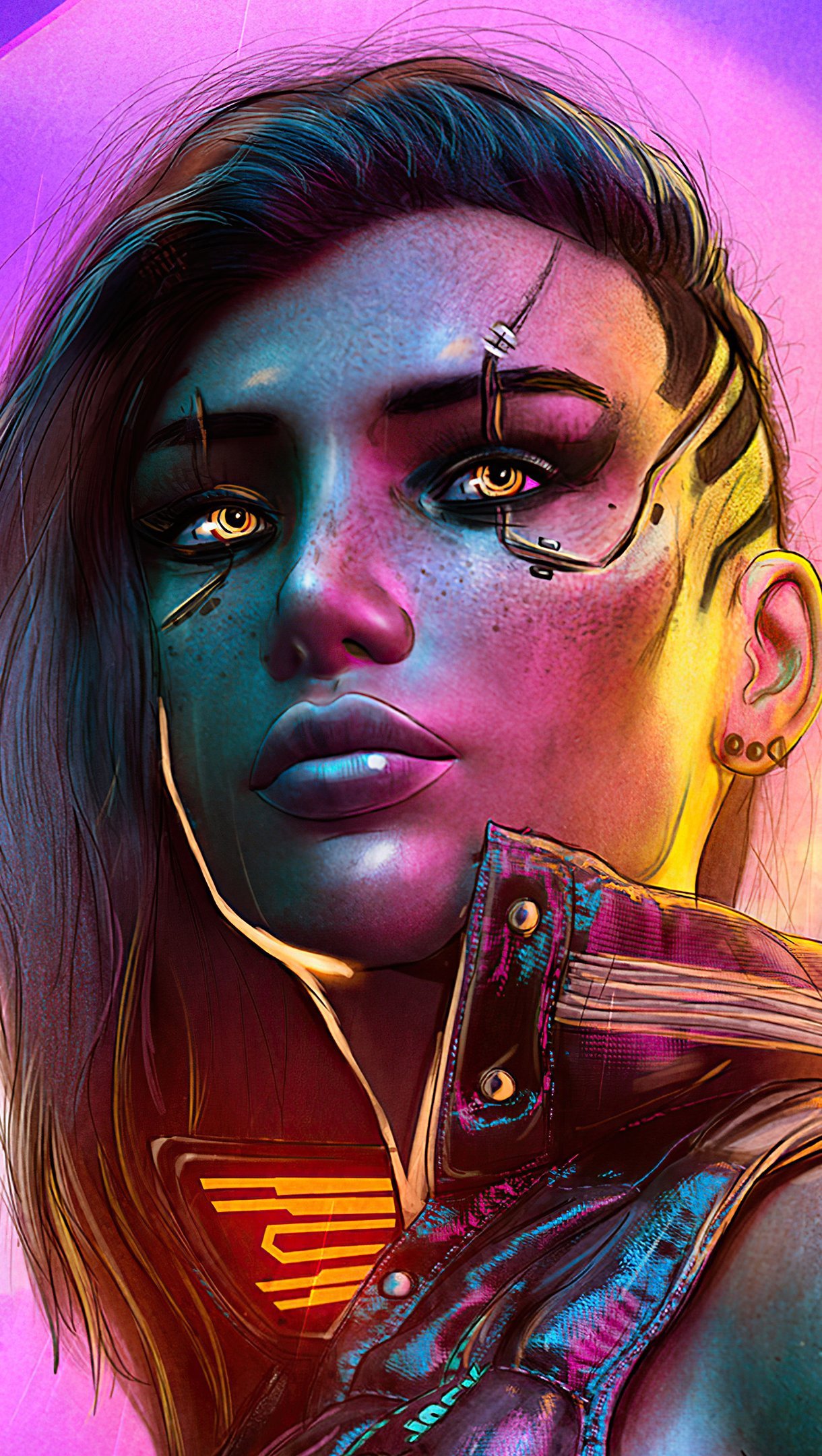 Chica Estilo Cyberpunk 2077