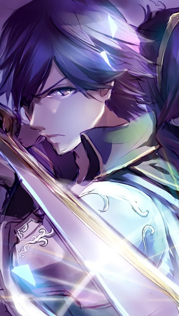 Chrom y Lucina con espada de Fire Emblem Awakening