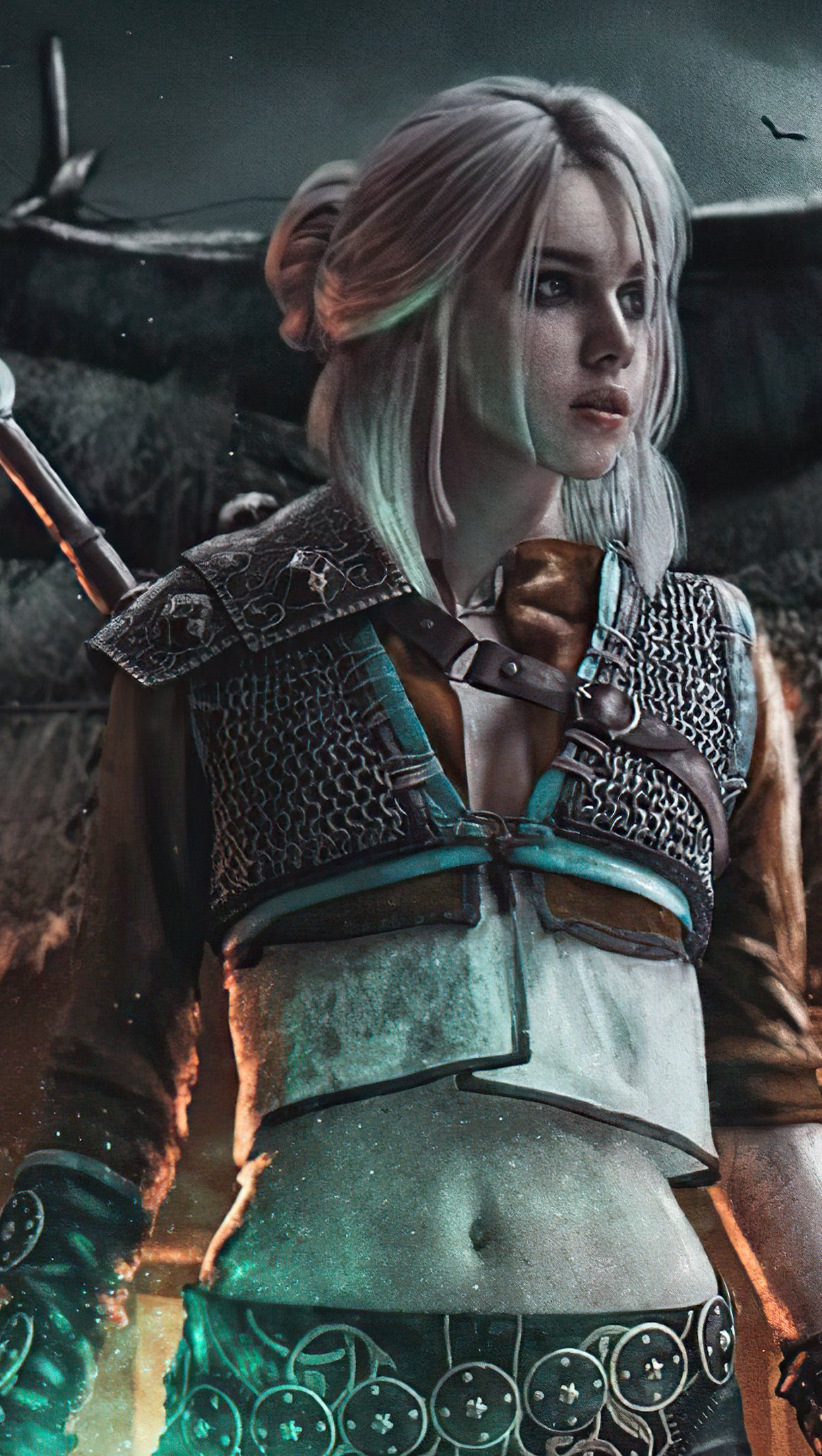 Ciri de The Witcher 3 estilo Cyberpunk