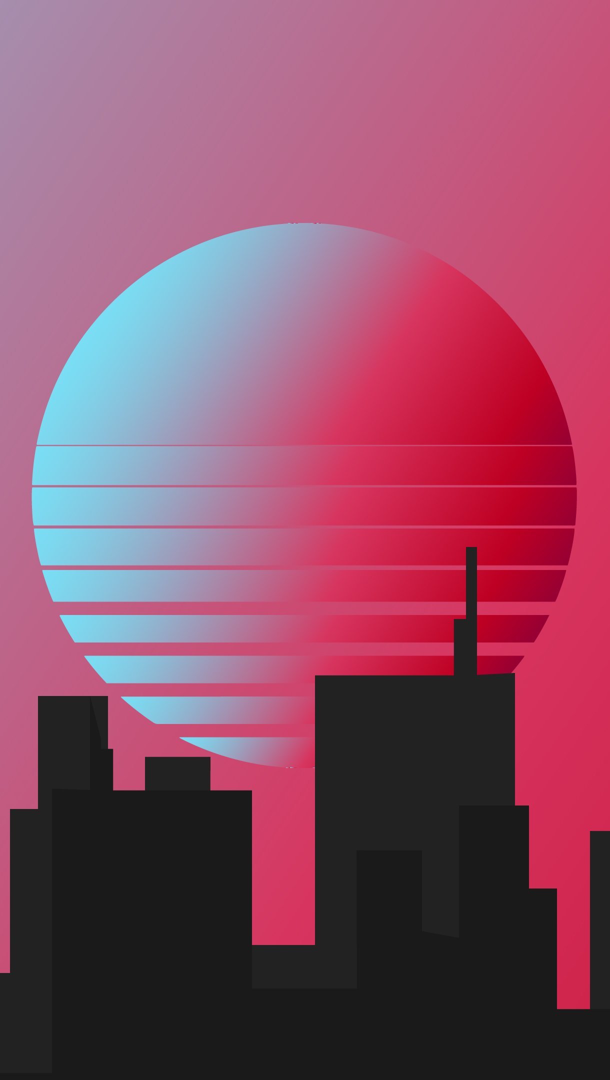 Ciudad estilo retro minimalista