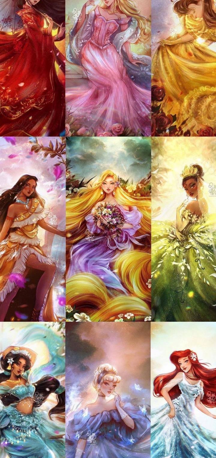 Collage de princesas disney