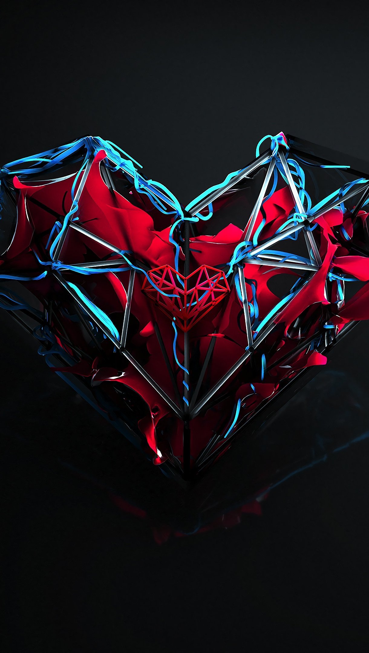 Corazón 3d abstracto