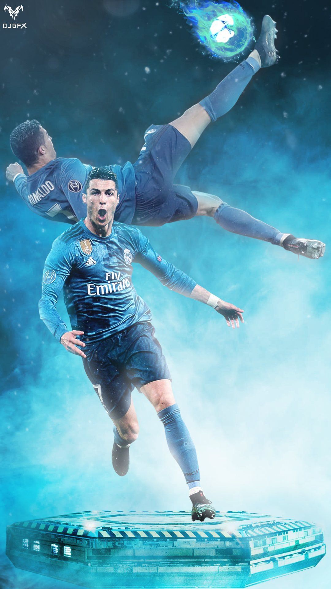 Cristiano Ronaldo Wallpaper azulado