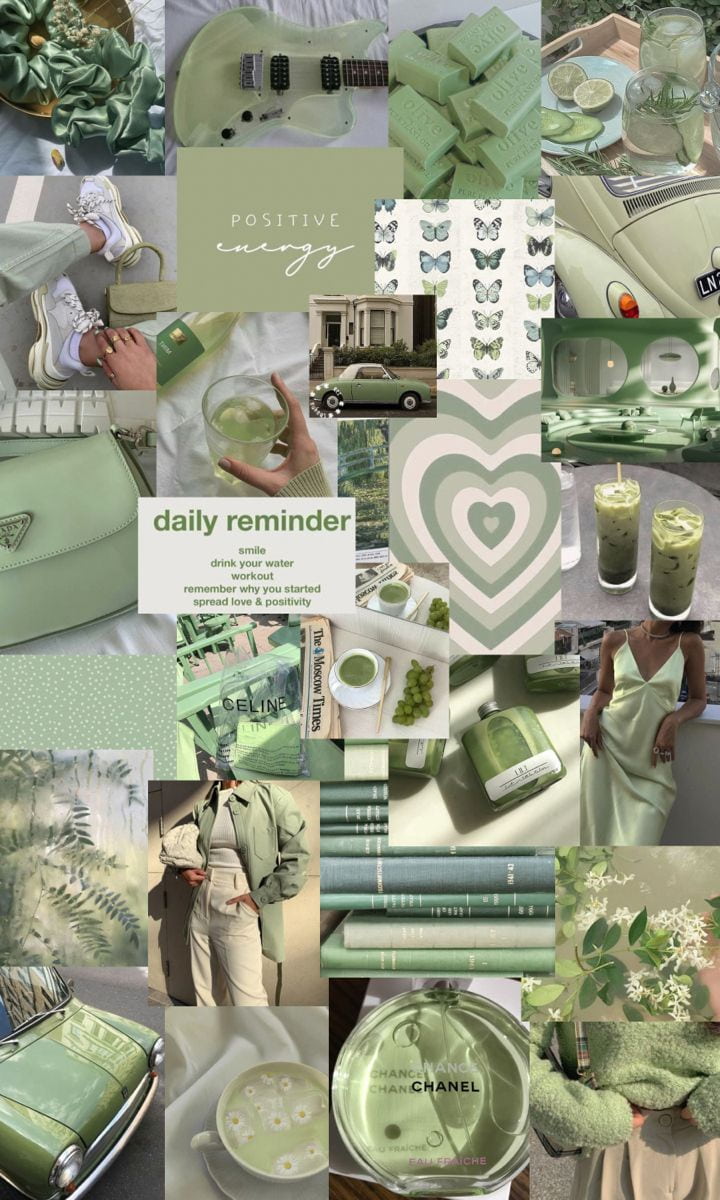 Custom Aesthetic Collage Verde