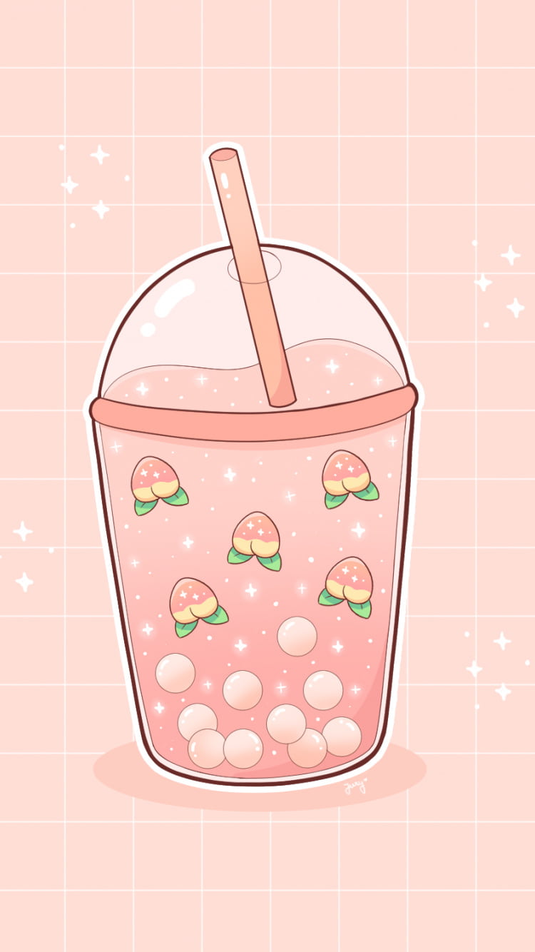 Cute boba tea kawaii