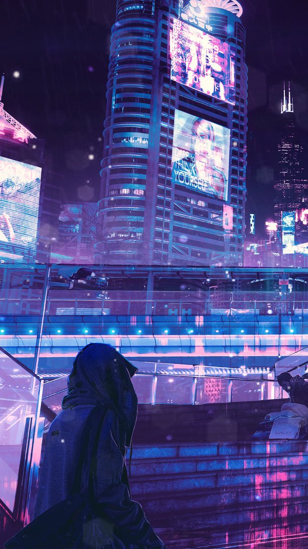 Cyberpunk Neón Ciudad