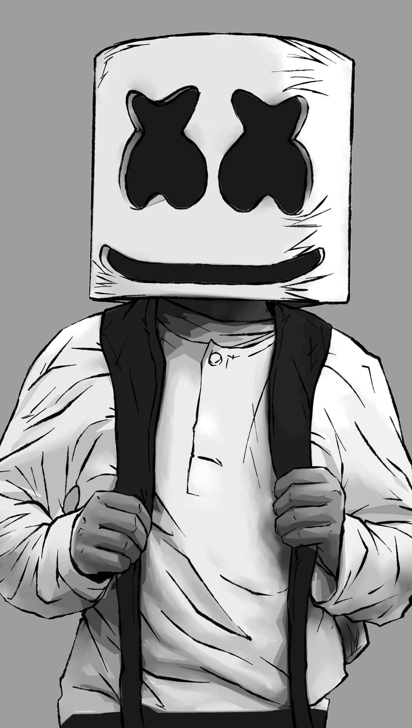 DJ Marshmello Ilustración 2d