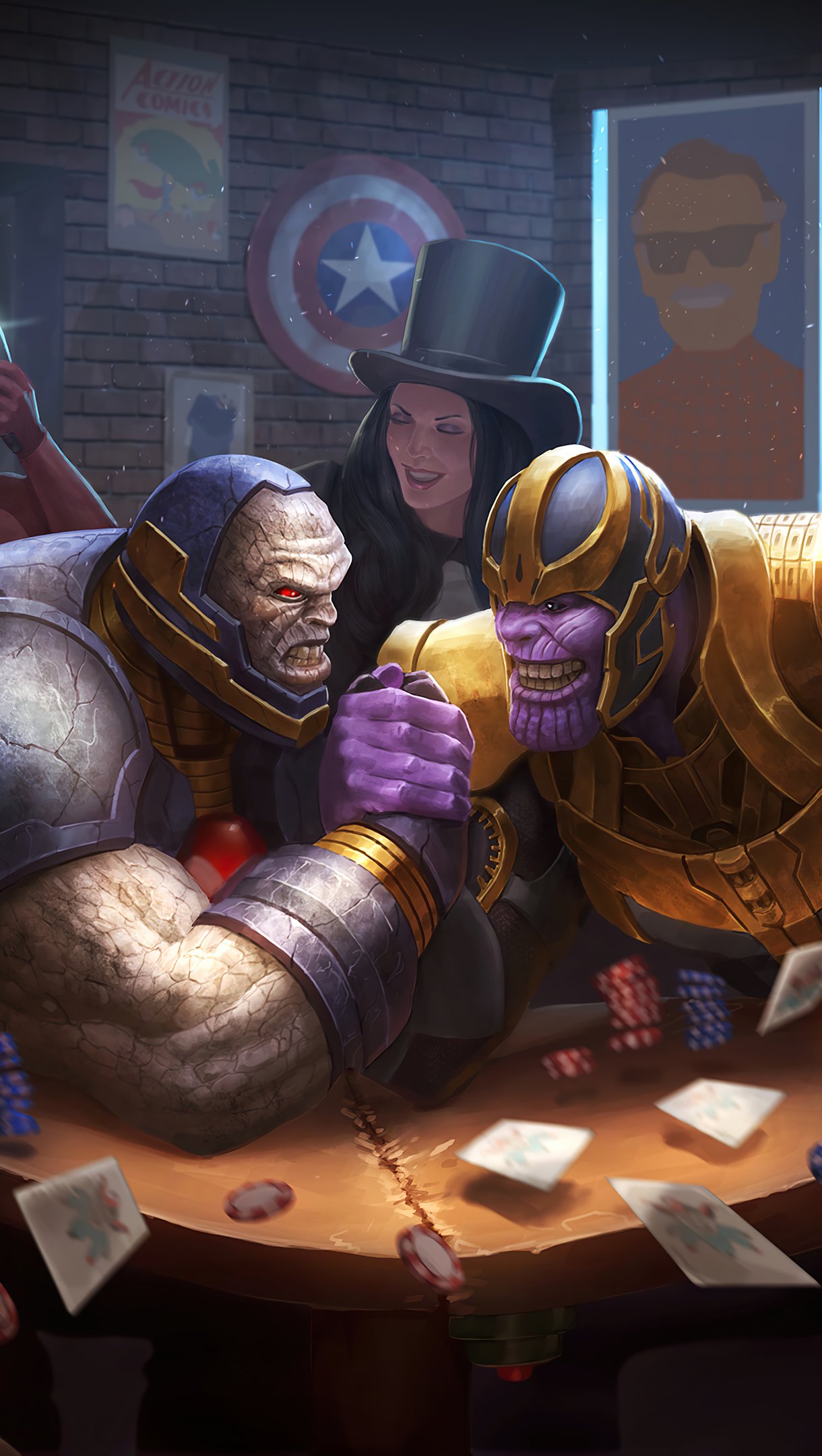 Darkseid contra Thanos en bar