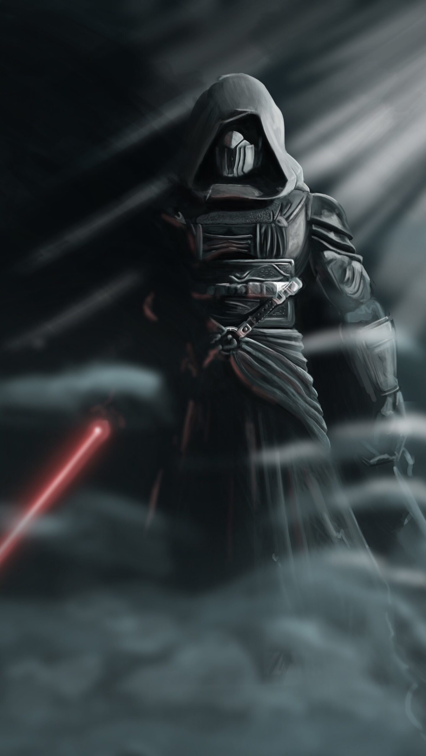 Darth Revan Star Wars con Sable de Luz