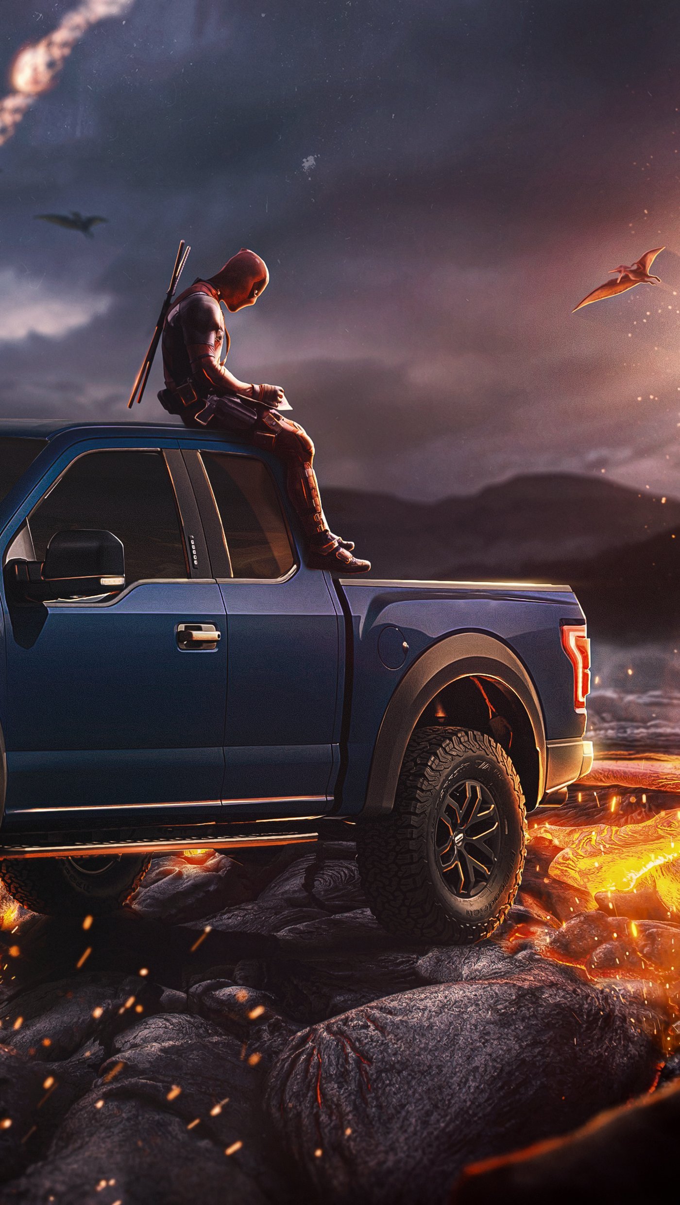 Deadpool en Ford Raptor