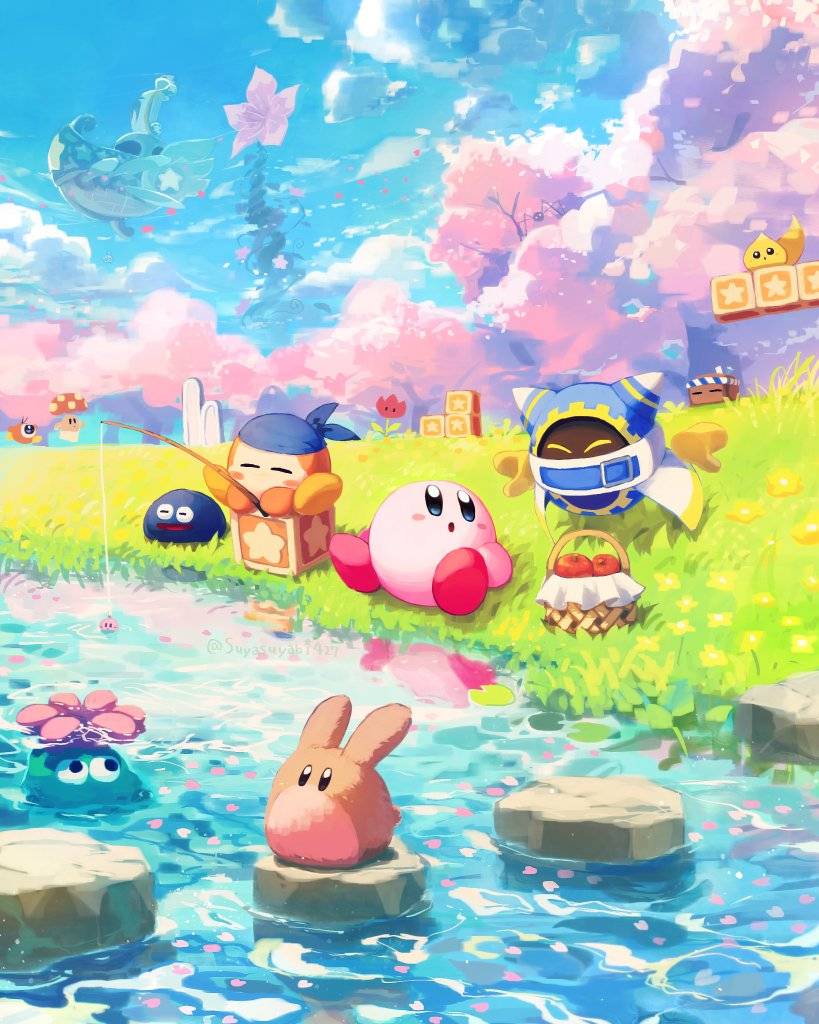 Día de pesca con Kirby y sus amigos