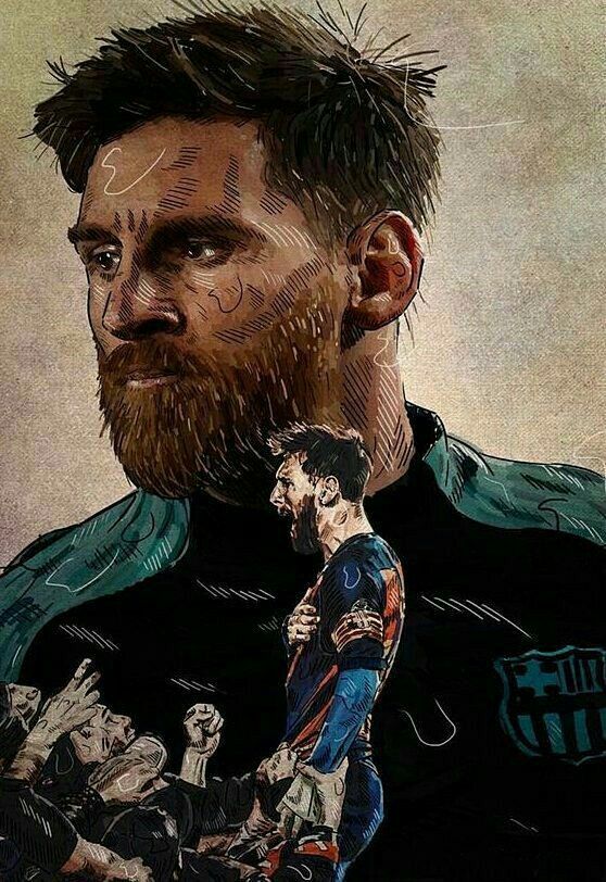 Dibujo de Messi el rey del futbol