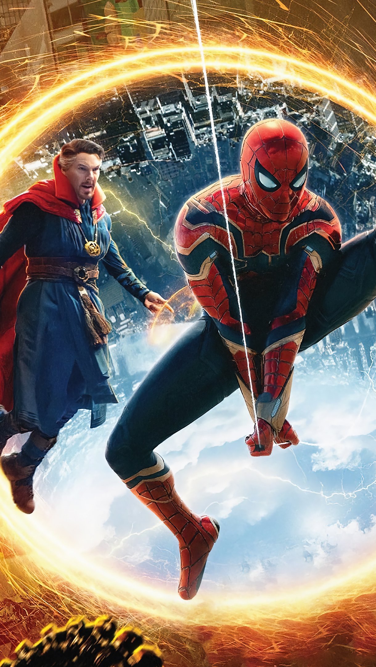 Doctor Strange y Spider Man en portal