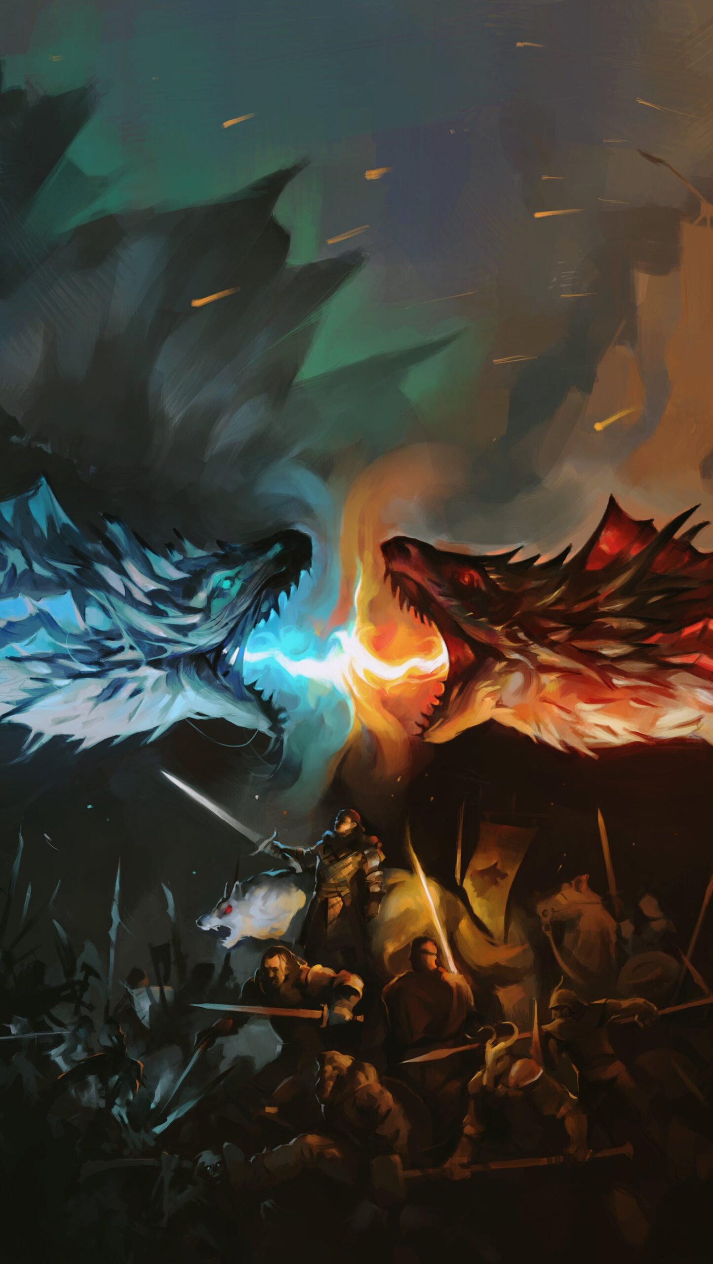 Dragon Battle Fire Vs Ice Game Of Thrones