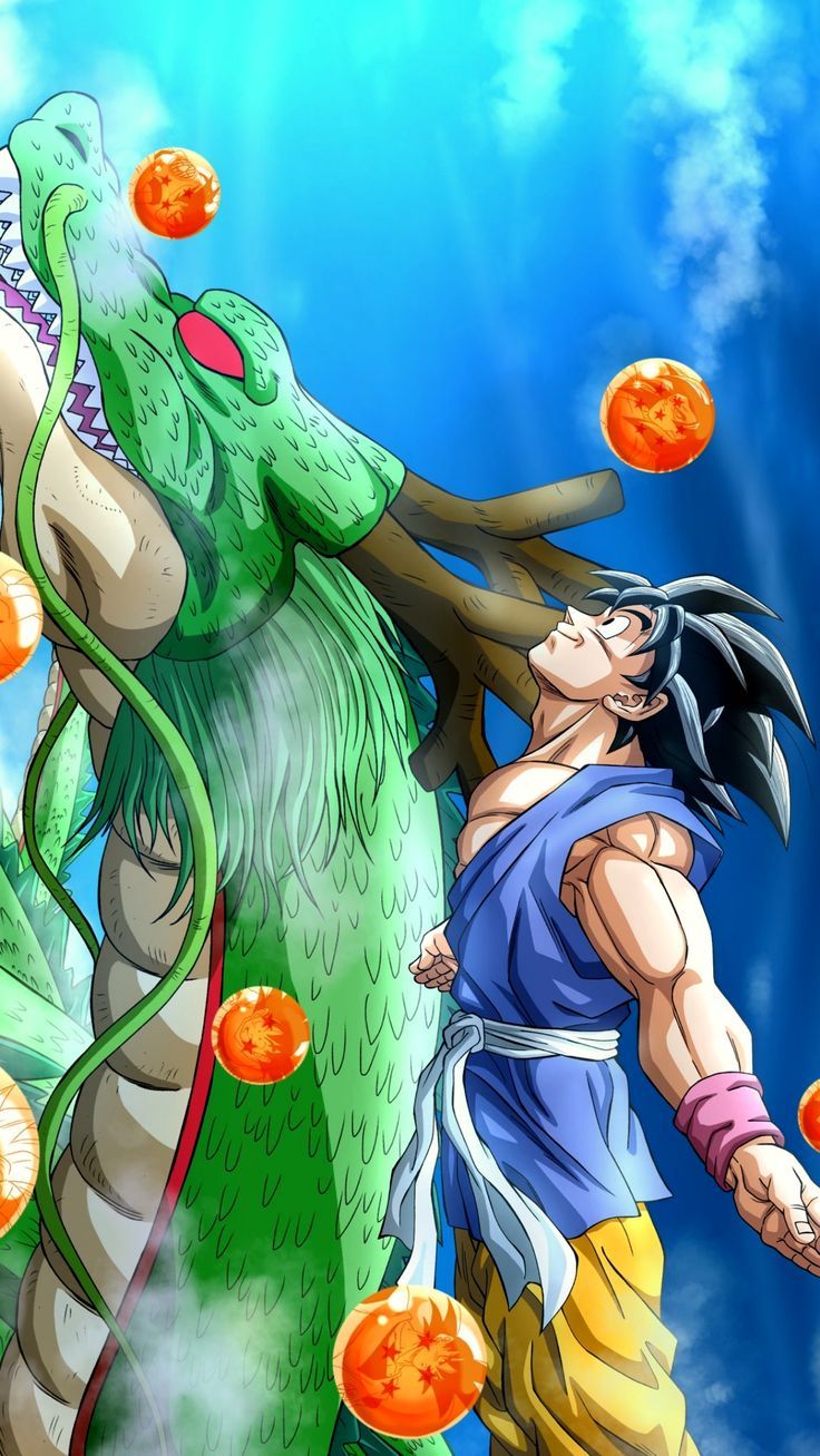 Dragon ball GT Goku y Shenlong