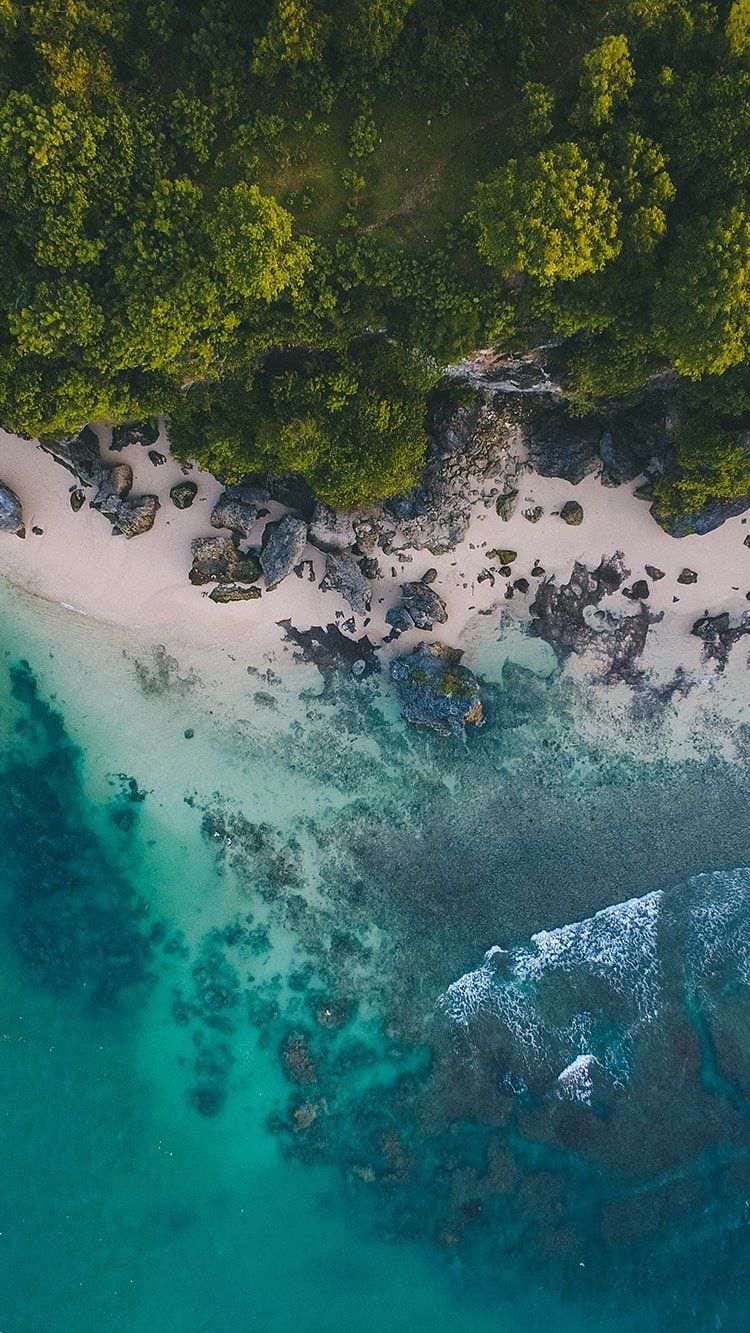 Drone Vista Naturaleza Playa Azul Océano