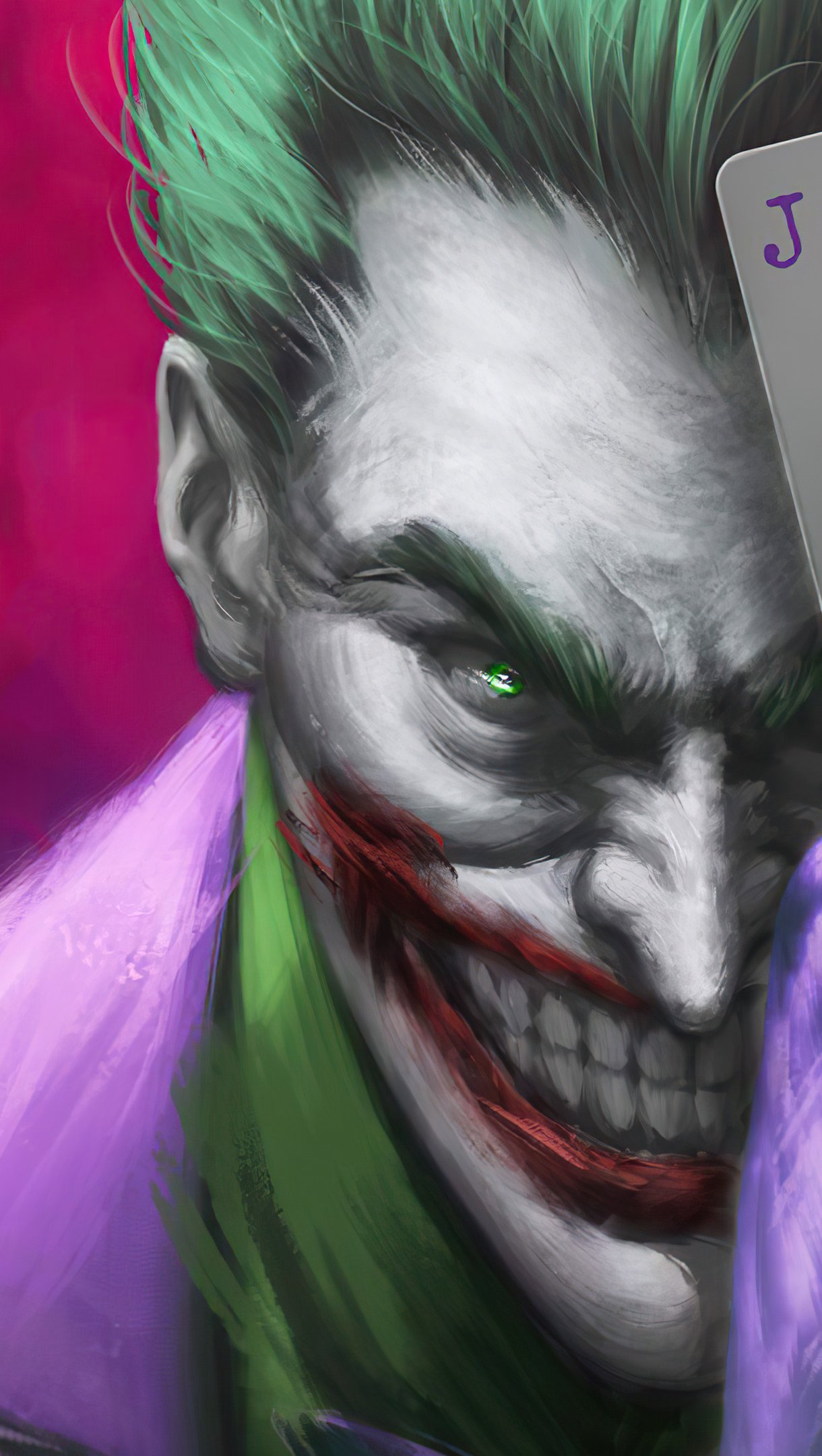 El guasón con carta joker - Fondo De Pantalla Para Móvil Gratis