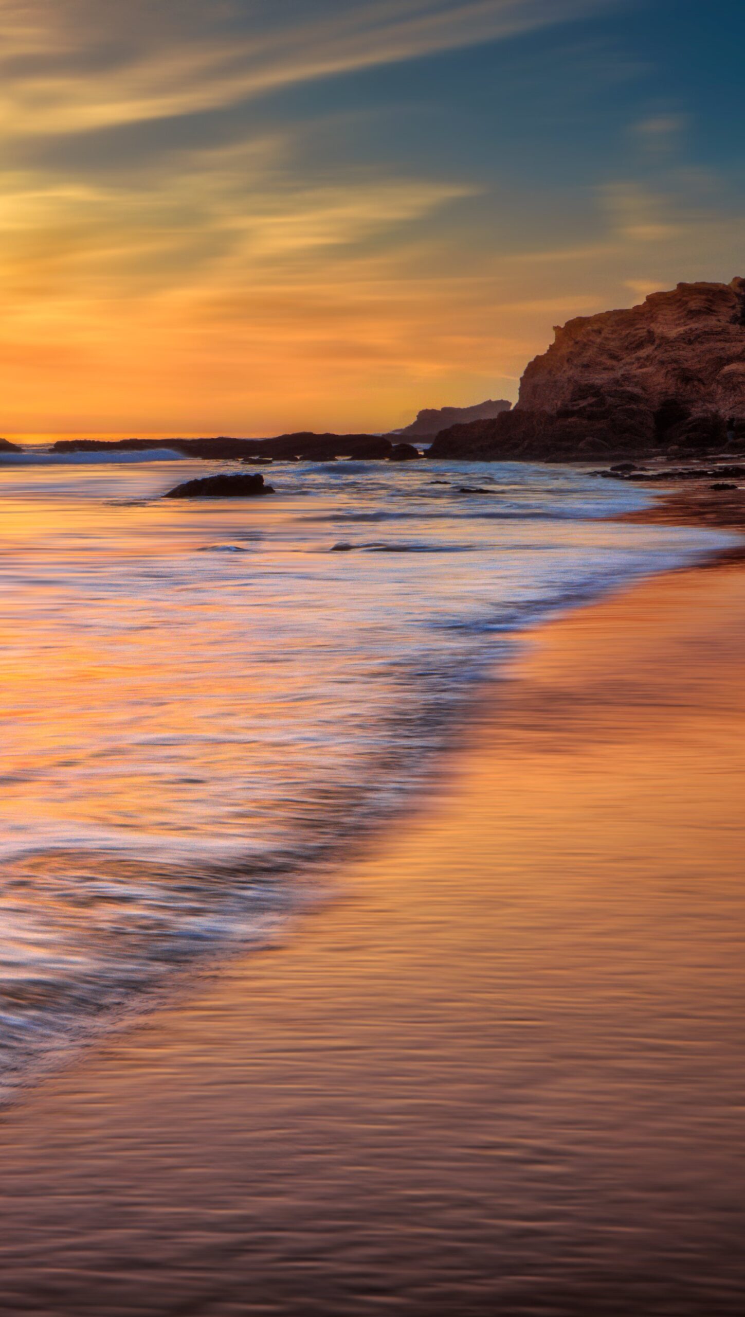 El oceano de California al atardecer