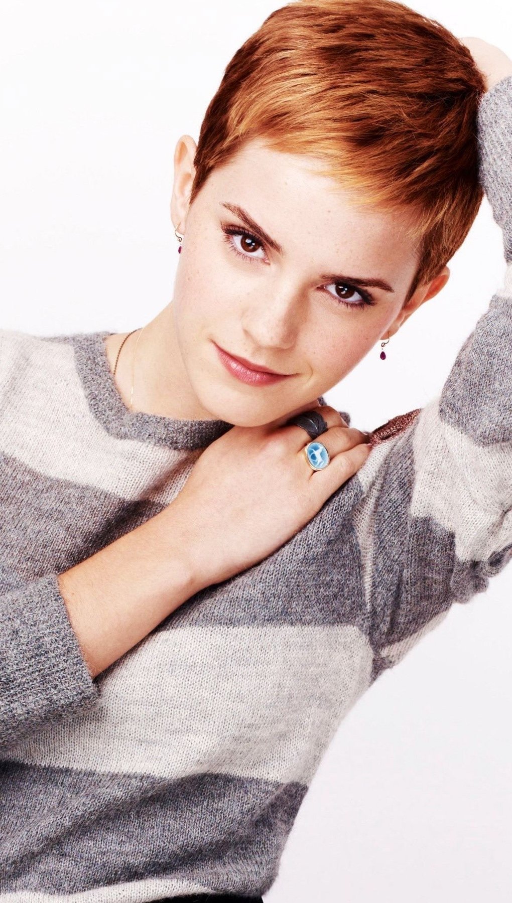 Emma Watson con suerter de rayas