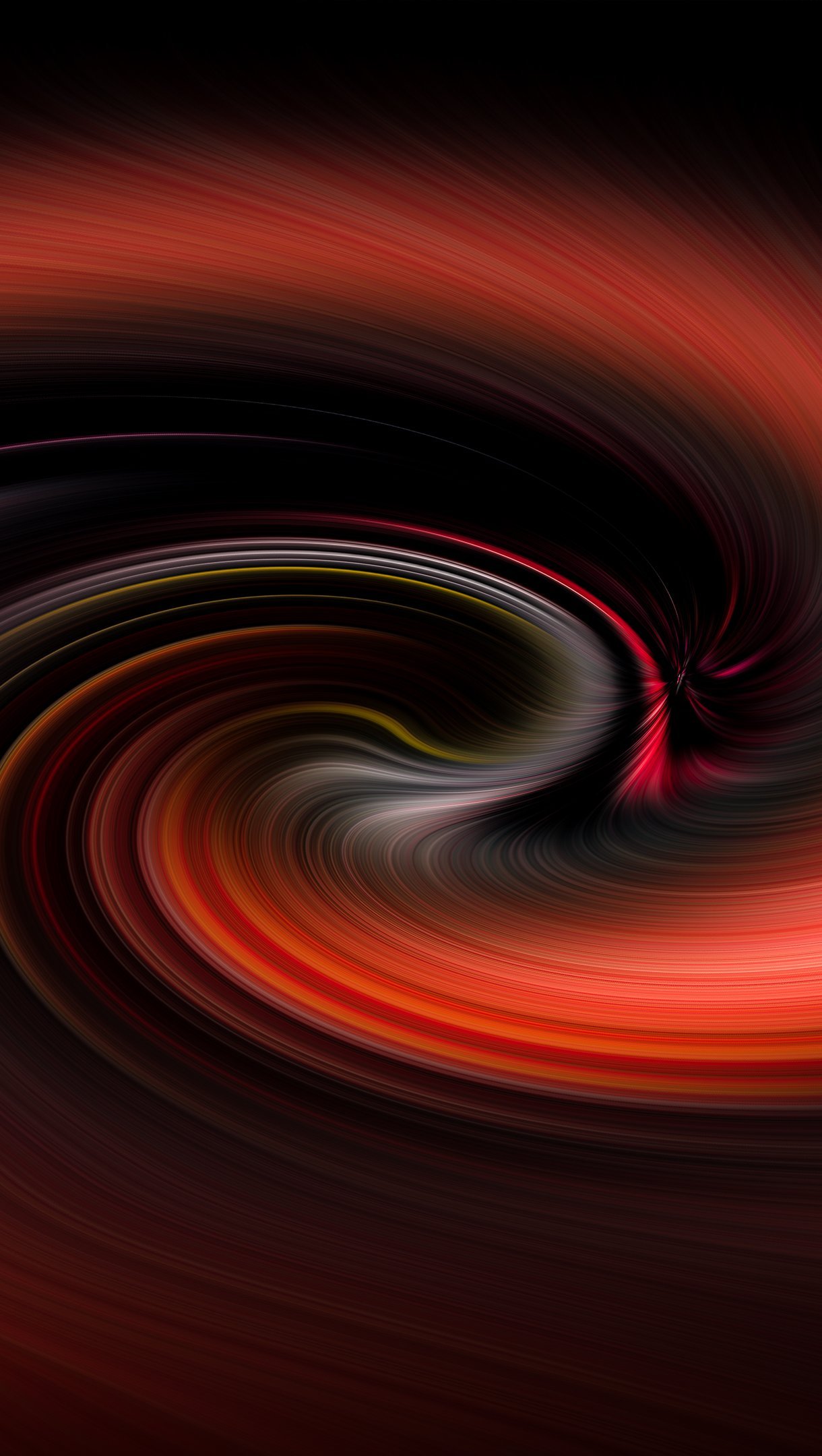 Espiral rojo en movimiento