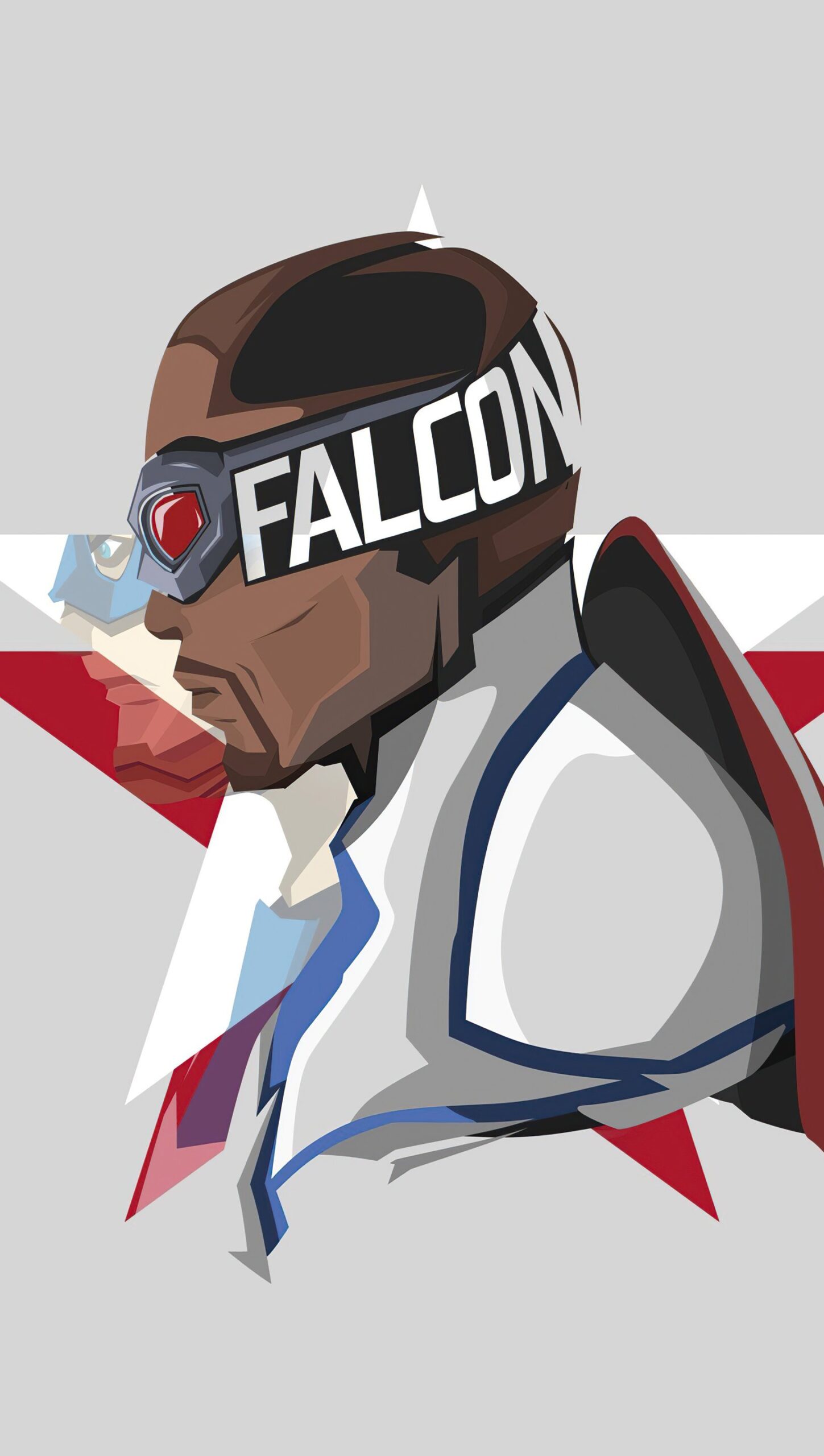 Falcon y el soldado de invierno estilo minimalista