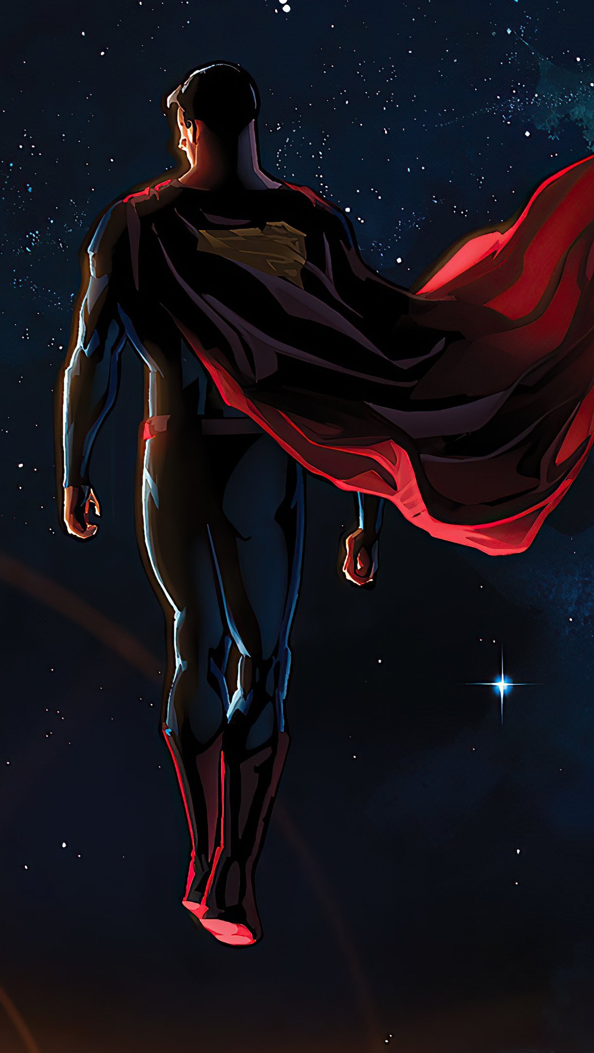 Fanart de Superman en el espacio