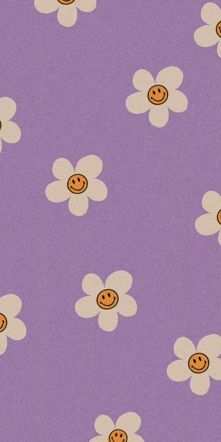 Flores con carita feliz aesthetic