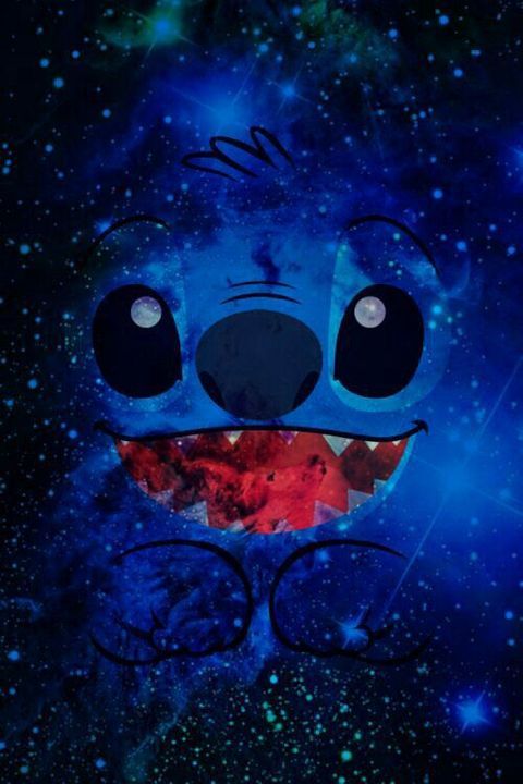 Fondo de Stitch difuminado en el espacio