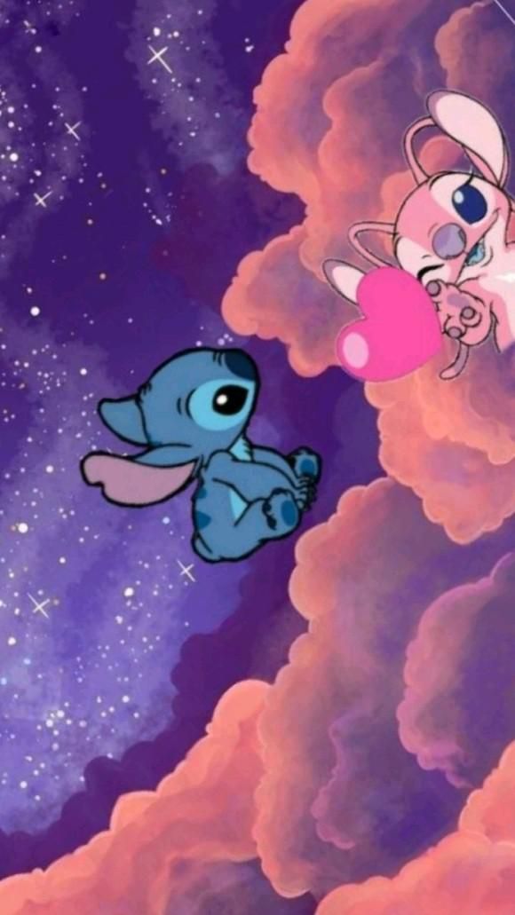 Fondo de amor Stitch y Nari