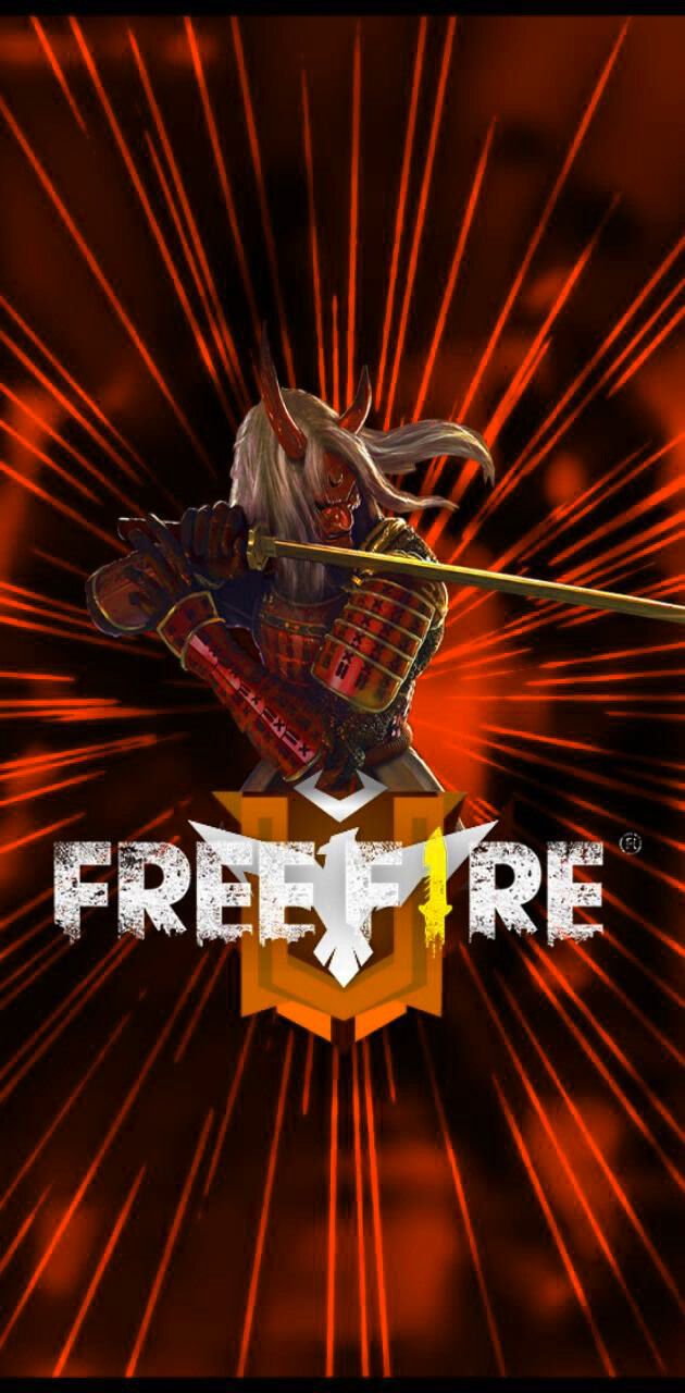 Free Fire logo en fondo rojo