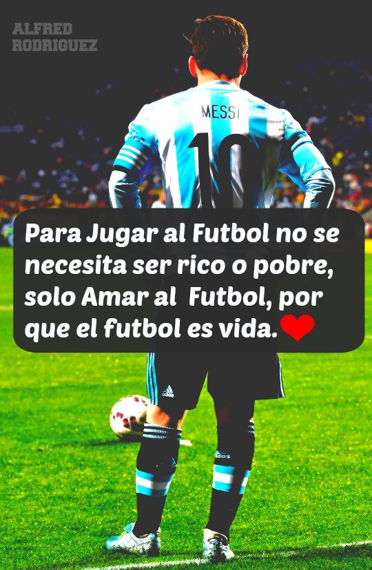 Futbol con frases de amor