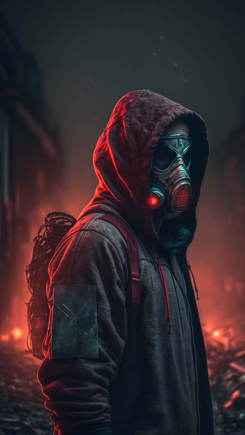 Gas Mask Hoodie Guy