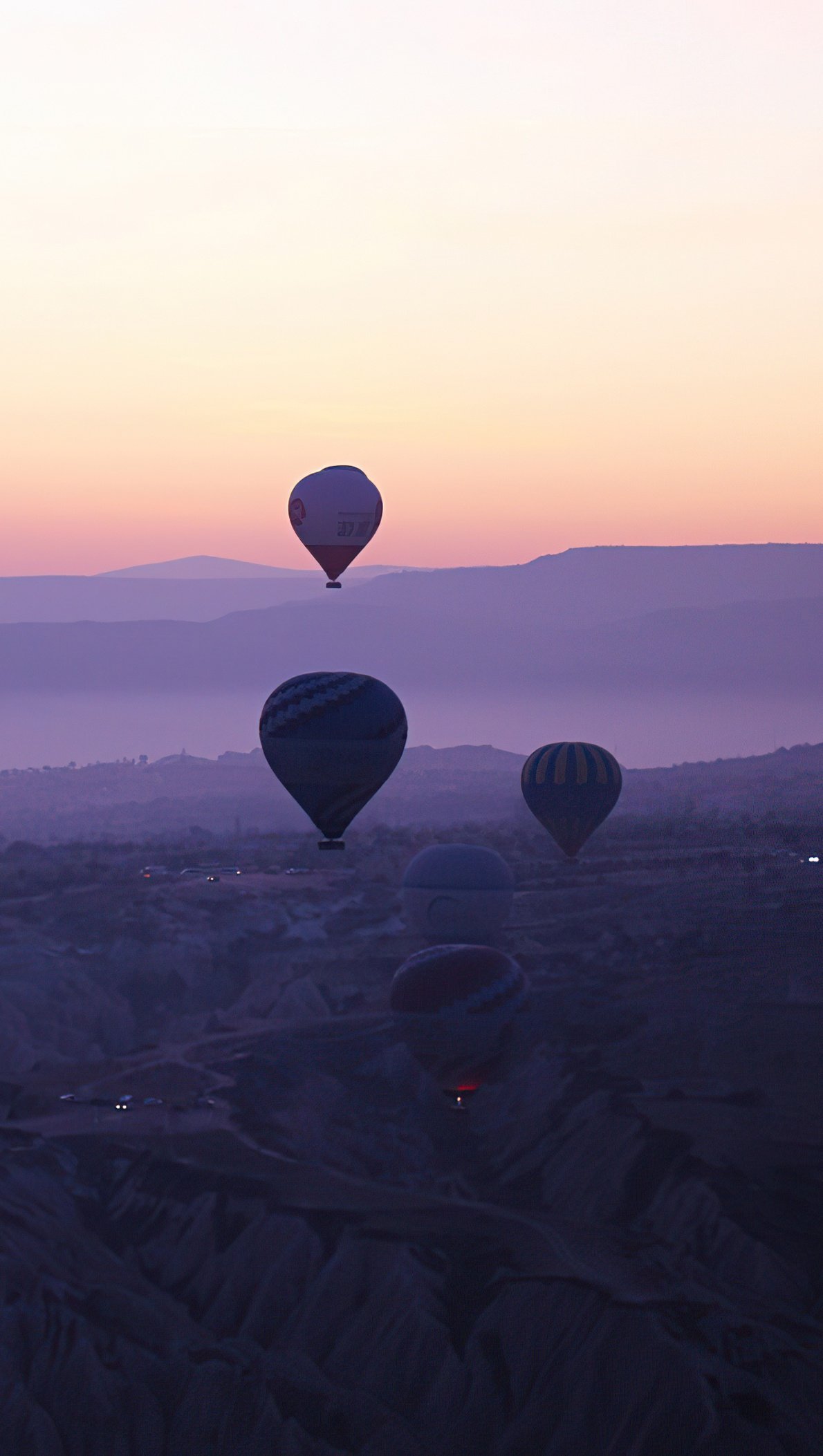 Globos aerostaticos atardecer