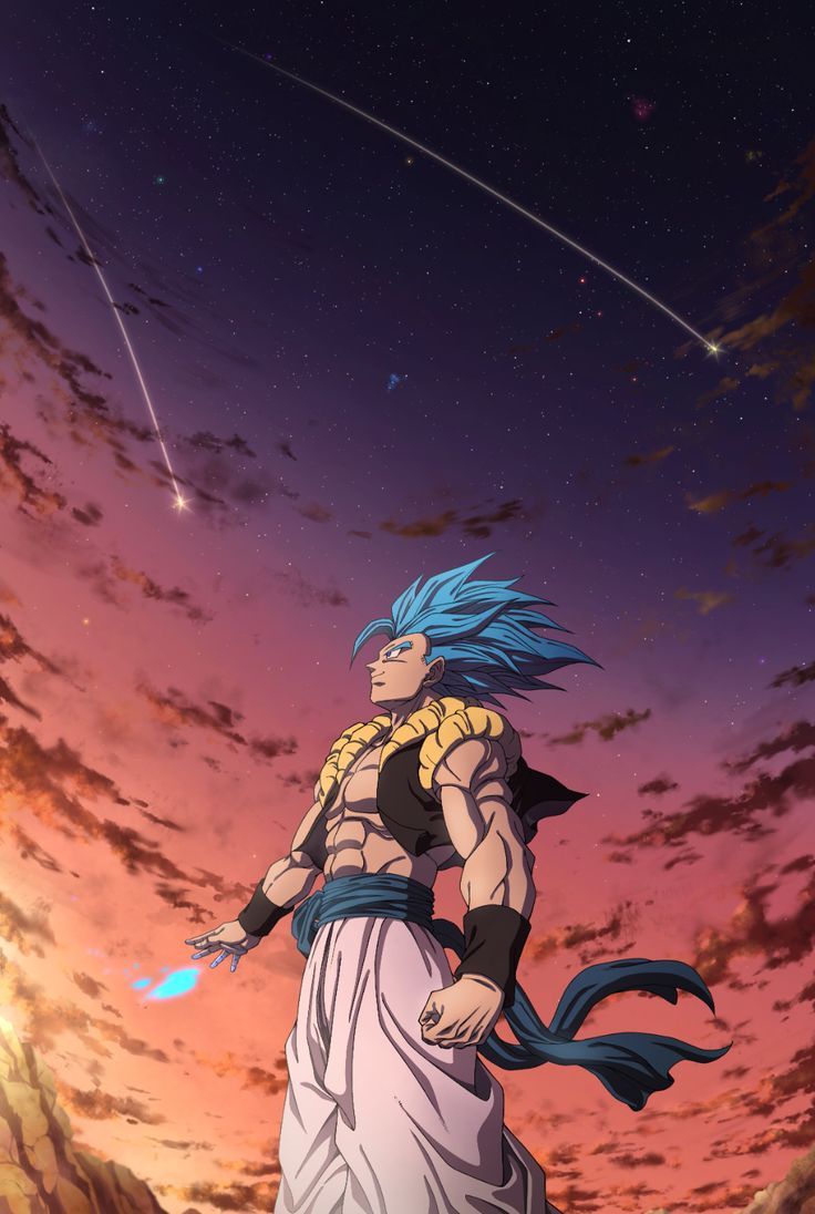 Gogeta y el cielo al atardecer Dragon Ball Super