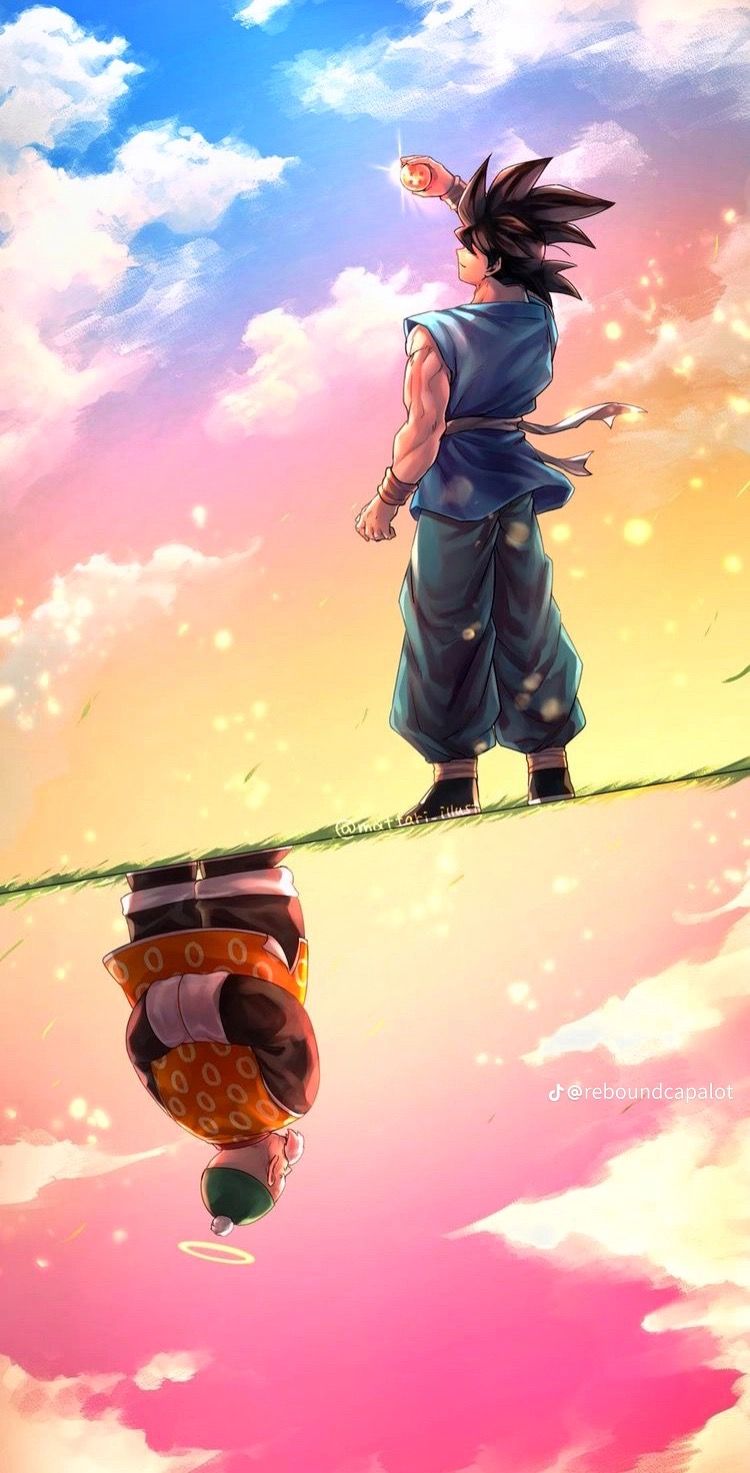 Goku y su abuelo gohan Dragon Ball GT